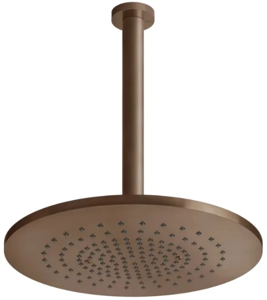 GESSI Shower316 Douchette au plafond avec bras orientable, longueur à la demande. Cuivre Brossé PVD