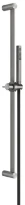 GESSI Shower316 Barre de douche complète avec douchette anticalcaire, flexibles 1,50 m Steel Brushed