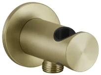 GESSI Shower316 Sortie murale coudée avec support fixe pour douchette. Brushed Brass PVD