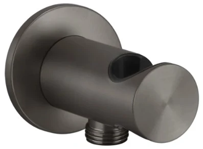 PF54161#707 Gessi Shower316 Wateraansluitpunt met houder handdouche Geb. Zwart Metaal PVD