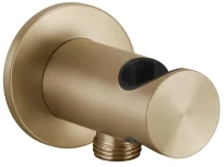 Gessi Shower316 Sortie murale coudée avec support fixe pour douchette. Warm Bronze Br. PVD