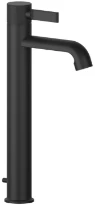 GESSI Inciso - Mitigeur lavabo réhaussé, avec vidage et flexibles de raccordement. Noir XL