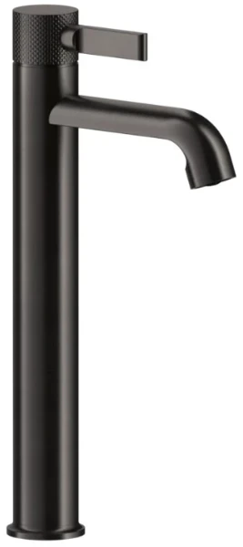 GESSI Inciso - Mitigeur lavabo réhaussé, avec vidage et flexibles de raccordement. Black Metal Brossé PVD