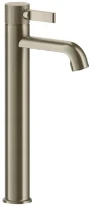 GESSI Inciso - Mitigeur lavabo réhaussé, sans vidage, avec flexibles de raccordement. Finox Brushed Nickel