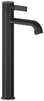 GESSI Inciso - Mitigeur lavabo réhaussé, sans vidage, avec flexibles de raccordement. Noir XL