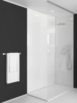 Artissan ShowerWall - acrylique - blanc brillant - 8mm d'épaisseur - panneau droit - longueur max 2000 - hauteur max 2650