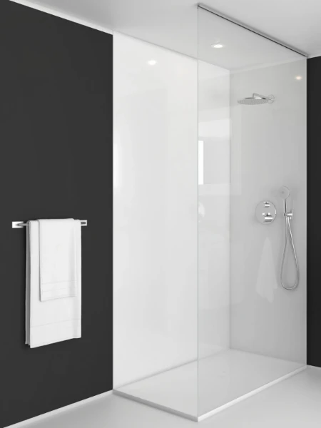 Artissan ShowerWall - acrylique - blanc brillant - 8mm d'épaisseur - panneau droit - longueur max 2000 - hauteur max 2650