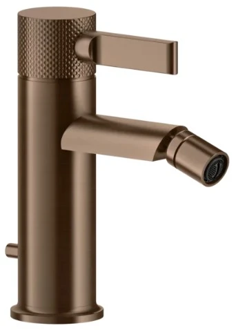 Gessi Inciso - Mitigeur bidet avec flexibles de raccordement Cuivre Brossé PVD