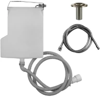 GESSI Inciso - Système de récupération eau pour flexible de douchette bain-douche, installation sur plan de bagnoire. Non compatible avec 01669, 01658, 01663 et 01664. Finox Brushed Nickel