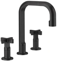 GESSI Inciso + Mélangeur trois trous hauteur moyenne sans vidage avec flexibles de raccordement Aged Bronze