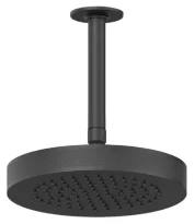 GESSI Inciso Shower Pomme de douche orientable anticalcaire avec bras au plafond. Noir XL