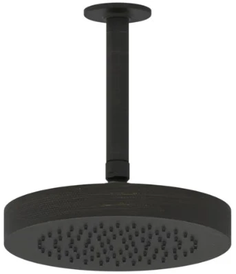 GESSI Inciso Shower Pomme de douche anticalcaire orientable avec bras au plafond, longueur à la demande. Aged Bronze