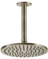 GESSI Inciso Shower Pomme de douche orientable anticalcaire avec bras au plafond. Finox Brushed Nickel