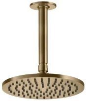 GESSI Inciso Shower Pomme de douche anticalcaire orientable avec bras au plafond, longueur à la demande. Warm Bronze Br. PVD