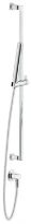 GESSI Inciso Shower Barre de douche complète avec douchette anticalcaire, flexibles 1,50 m et sortie murale coudée. chromé