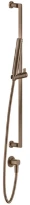 Gessi Inciso Shower Barre de douche complète avec douchette anticalcaire, flexibles 1,50 m et sortie murale coudée. Cuivre Brossé PVD