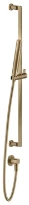 GESSI Inciso Shower Barre de douche complète avec douchette anticalcaire, flexibles 1,50 m et sortie murale coudée. Warm Bronze Br. PVD