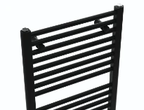 Procasa Initium radiateur sèche-serviettes connection central 1993 x 737 mm - 1303 Watt (EN442 75/65/20) - RAL 9005 - noir