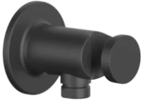 GESSI Inciso Shower Sortie murale coudée avec support fixe pour douchette. Noir XL