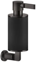 GESSI Inciso Accessories Distributeur de savon liquide mural noir. Black Metal Brossé PVD