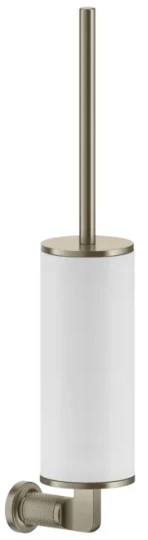 GESSI Inciso Accessories Porte-balayette mural blanche. Finox Brushed Nickel