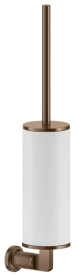 PF58519#708 Gessi Inciso Accessories Wand-toiletborstelhouder wit Geb. Koper PVD