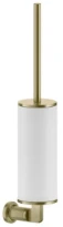 GESSI Inciso Accessories Porte-balayette mural blanche. Brushed Brass PVD