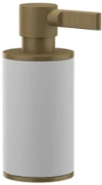 GESSI Inciso Accessories Distributeur de savon liquide à poser blanc. Antique Laiton