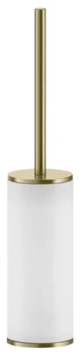 GESSI Inciso Accessories Porte-balayette à poser blanche. Brushed Brass PVD