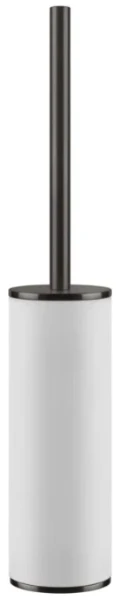 GESSI Inciso Accessories Porte-balayette à poser blanche. Black Metal Brossé PVD