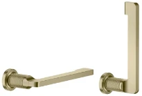 GESSI Inciso Accessories Porte-papier mural horizontal ou vertical. Brushed Brass PVD