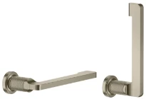 GESSI Inciso Accessories Porte-papier mural horizontal ou vertical. Finox Brushed Nickel