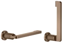 Gessi Inciso Accessoires porte-rouleau mural horizontal ou vertical. Cuivre Brossé PVD