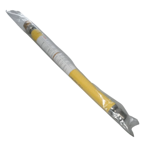 GSA Gasflex inox flexible gaz MF 4/4 x 4/4 - 1000 mm - approuvé ARGB - avec gaine jaune