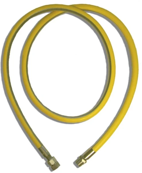 SGA Gasflex EN14800 inox flexible gaz MF 1/2 x 1/2 - 750 mm - approuvé ARGB - avec gaine jaune