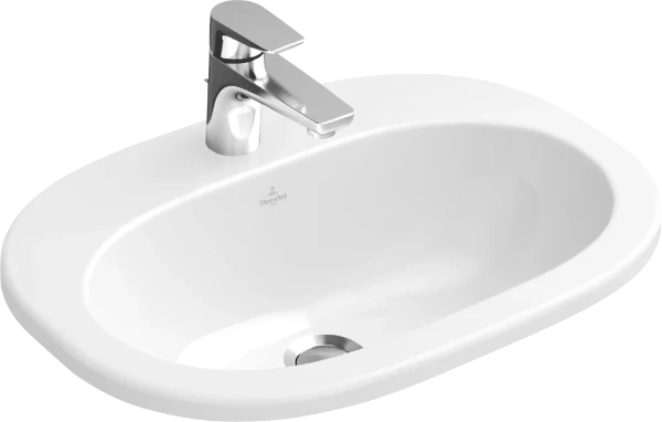 Villeroy & Boch O.Novo inbouwwastafel 560 x 405 mm - wit - met kraangat - met overloop