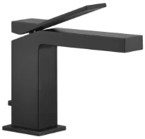 GESSI Rettangolo K Mitigeur lavabo, avec vidage et flexibles de raccordement. Noir XL
