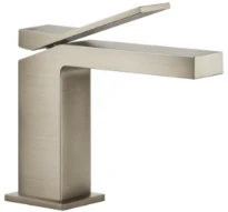 GESSI Rettangolo K Mitigeur lavabo, sans vidage, avec flexibles de raccordement. Finox Brushed Nickel
