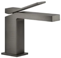GESSI Rettangolo K Mitigeur lavabo, sans vidage, avec flexibles de raccordement. Black Metal Brossé PVD