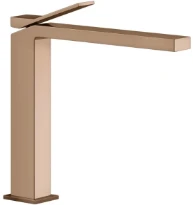 GESSI Rettangolo K Mitigeur lavabo reéhaussé sans vidage Cuivre PVD