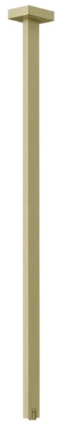 GESSI Rettangolo K Bec au plafond à compléter par un mitigeur à commande séparée. Brushed Brass PVD