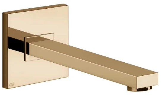 GESSI Rettangolo K Bec mural à compléter par un mitigeur à commande séparée. Warm Bronze PVD