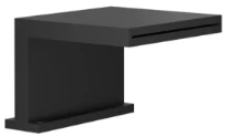 GESSI Rettangolo K Bec cascade pour baignoire à compléter par un mitigeur à commande séparée. Noir XL