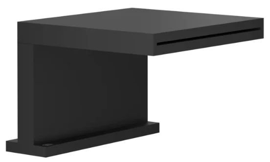 GESSI Rettangolo K Bec cascade pour baignoire à compléter par un mitigeur à commande séparée. Noir XL