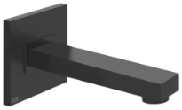GESSI Rettangolo K Bec pour baignoire mural à compléter d'un mitigeur à commande séparée. Noir XL