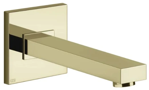 GESSI Rettangolo K Bec pour baignoire mural à compléter d'un mitigeur à commande séparée. Brass PVD