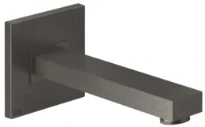 GESSI Rettangolo K Bec pour baignoire mural à compléter d'un mitigeur à commande séparée, longueur à la DEMANDE. Black Metal Brossé PVD
