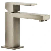 Gessi Rettangolo Mitigeur lavabo, sans vidage, avec flexibles de raccordement. Finox nickel brossé