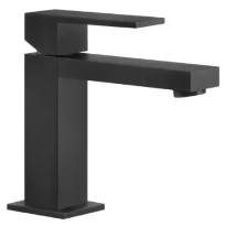 GESSI Rettangolo Mitigeur lavabo, sans vidage, avec flexibles de raccordement. Noir XL
