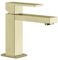 GESSI Rettangolo Mitigeur lavabo, sans vidage, avec flexibles de raccordement. Brass PVD